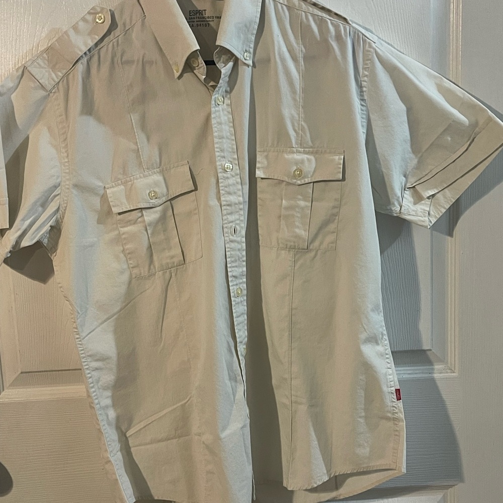 Esprit Beige Casual Button-Down Shirt